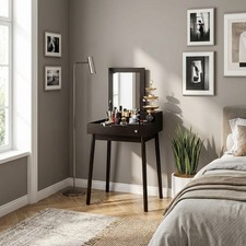 Toeletta trucco Specchio a Ribalta Postazione trucco 60x50x85,5 cm Nero DecHome
