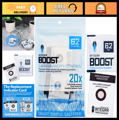 Humidity Control Pack - 2-Way Moisture Absorber for Herbs & Spices - 62% RH, 20