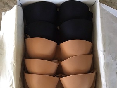 Malizia La Perla Fluid Bra Size 38B Tan Or Black Push Up Convertible 5 NWT!!