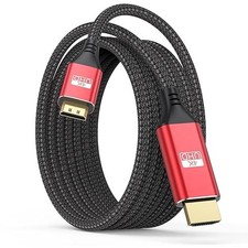 10FT Mini HDMI to HDMI Cable, 4K 60Hz 18Gbps Nylon Braided Cord