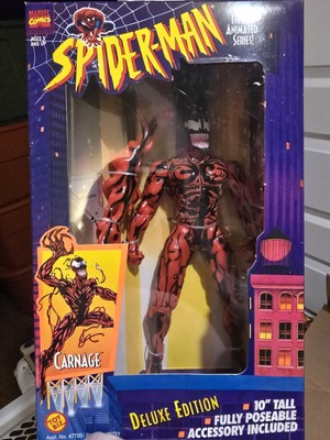 Carnage 10'' Deluxe Edition Spiderman The Animated Series Toy Biz 1994