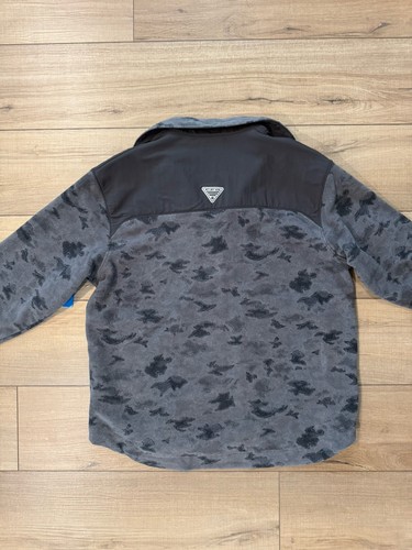 Columbia PFG Mujer Negro Snap Sudadera con Capucha Chaqueta Atlética L Grande Marea Polar Nueva con Etiquetas - Imagen 4 de 5