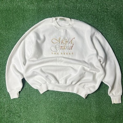 vintage white MGM Grand Las Vegas embroidered crewneck sweatshirt