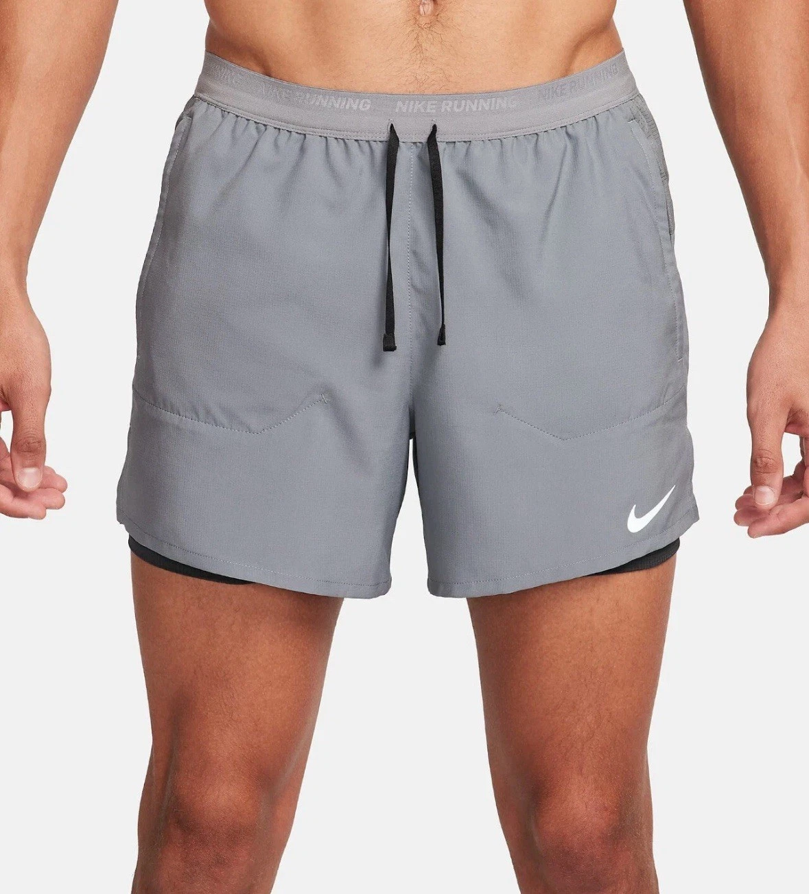 Nike Dri-FIT Stride 7" 2-in-1 Liner Running Shorts Grey Men’s Sz S DM4757-084