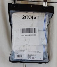 2 X IST 3 Pack Mens Cotton Stretch No Show Trunk White Size XL