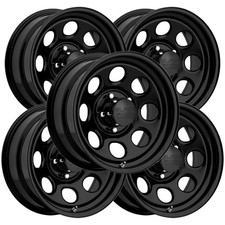 Set Of 5 Black Rock 997b Soft 8 15x8 5x4.5 -13mm Gloss Black Wheels Rims