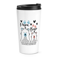 Personalisiert Papa BäR Reise Becher Tasse Vatertag Opa Liebe Geburtstag