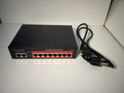 8 Port Gigabit PoE Switch with 2 Gigabit Uplink 802.3af/at Compliant 100W