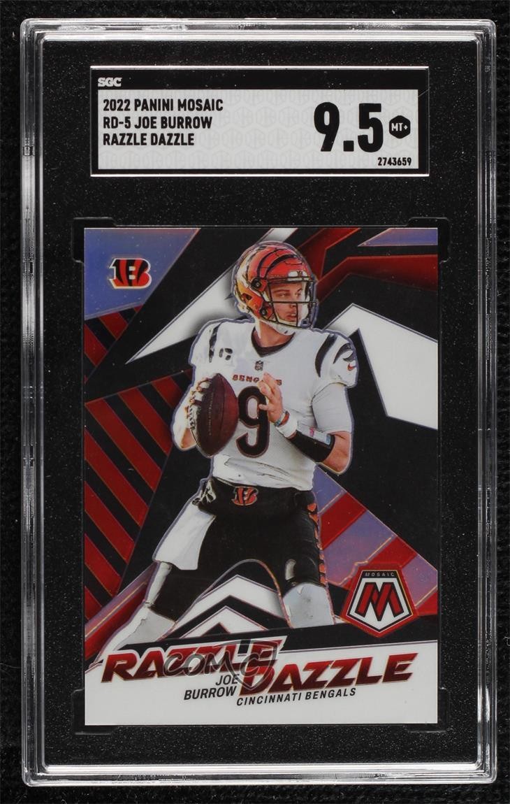 2022 Panini Mosaic Razzle Dazzle Joe Burrow #RD-5 SGC 9.5 Mint+ 17tx