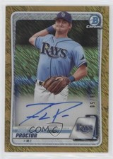 2020 Bowman Chrome Prospects Gold Shimmer Refractor 38/50 Ford Proctor Auto 0i6p
