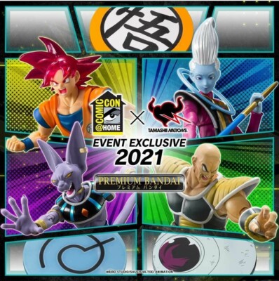 SH FIGUARTS FIGURES  GOKU WHIS BEERUS NAPPA SDCC 2021 EXCLUSIVE BUNDLE Set of 4!