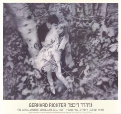 GERHARD RICHTER Lovers in the Forest 26.75'' x 28.25'' Poster 1995 Contemporary Bl