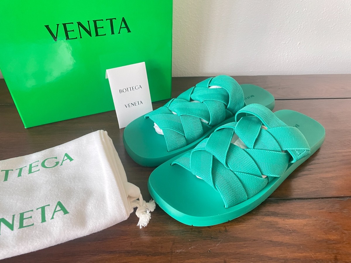 BOTTEGA VENETA 651402 Men's Plat Slide Sandals Starfish