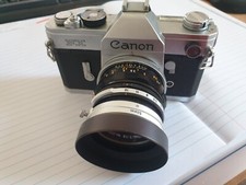 Vintage Canon FX 35mm SLR Film Camera with FD 50mm 1.8 lens UNTESTED