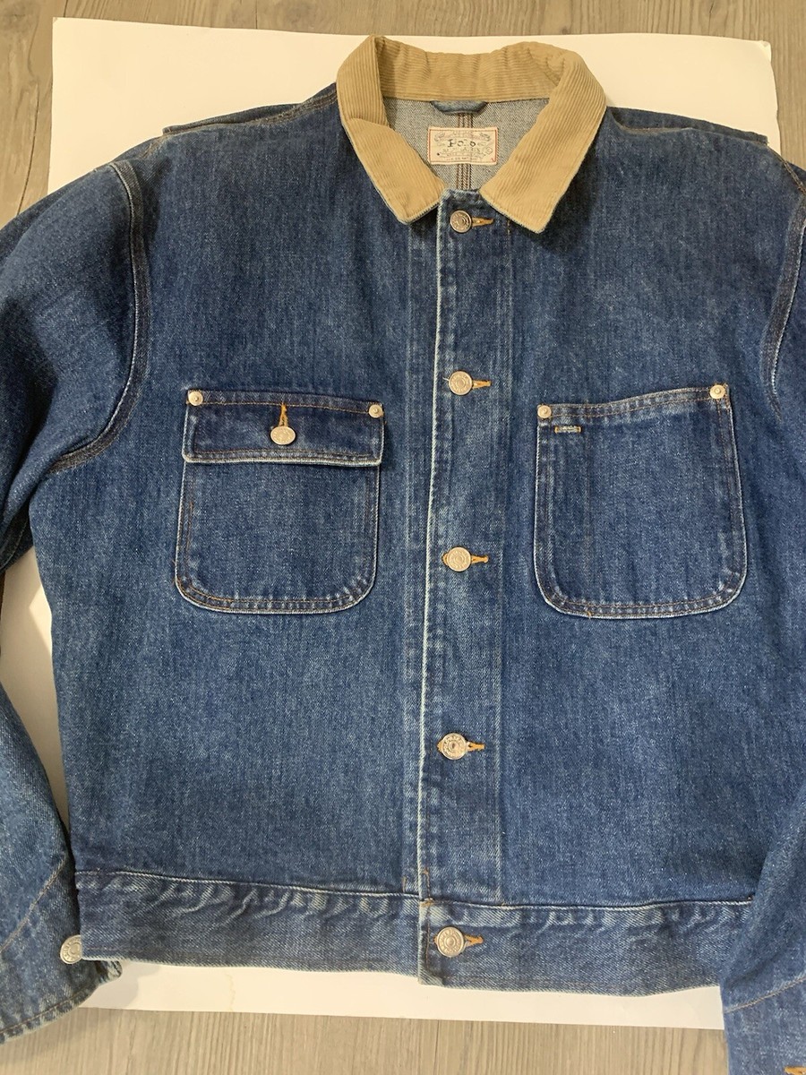 Vintage 90s Polo Ralph Lauren Dungaree Denim Jacket Jean Vintage 90s Polo Ralph Lauren Dungaree Denim Jacket Jean