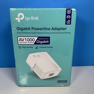 TP-Link AV1000 Powerline Ethernet Adapter(TL-PA7017) - Gigabit Port, Plug & Play