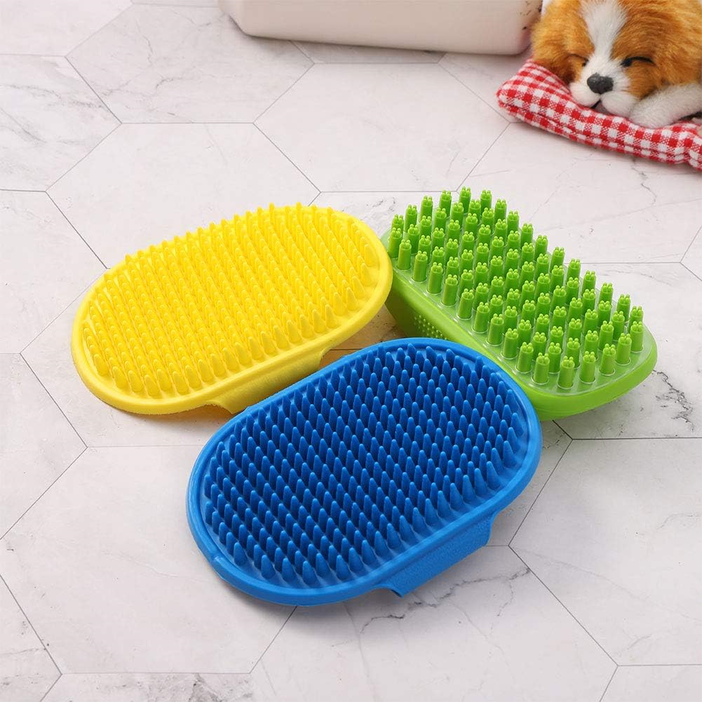 FANTESI 3 Pcs Dog Grooming Brush, Rubber Pet Bath Brush Massage Brush Washing or eBay