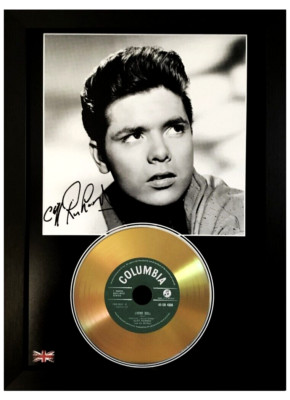 CLIFF RICHARD - SIGNED PHOTO  - WITH GOLD CD DISC COLLECTABLE MEMORABILIA MK99