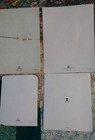 4 Vintage Baby Christening Card Lot Mid Century glitter satin cross dainty gown — photo 6