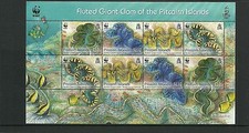 PITCAIRN ISLANDS SGMS869 ENDANGERED SPECIES FLUTED GIANT CLAM MINISHEET MNH