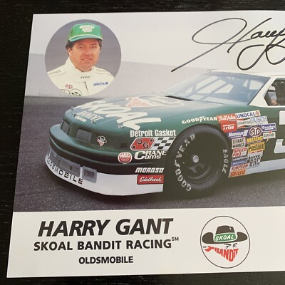 Harry Gant SKOAL BANDIT Racing 1989 signed 6x9 NASCAR Oldsmobile