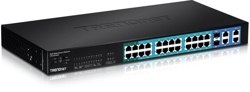 TRENDnet 28-Port 10/100Mbps Web Smart PoE+ Switch, TPE-224WS - Picture 2 of 3
