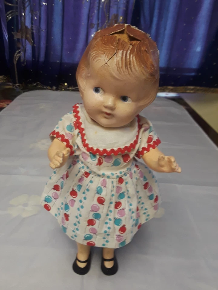 Muñeca de composición de producto de juguete Lil Sis 13" aprox. 1930 Foto 2 de 4