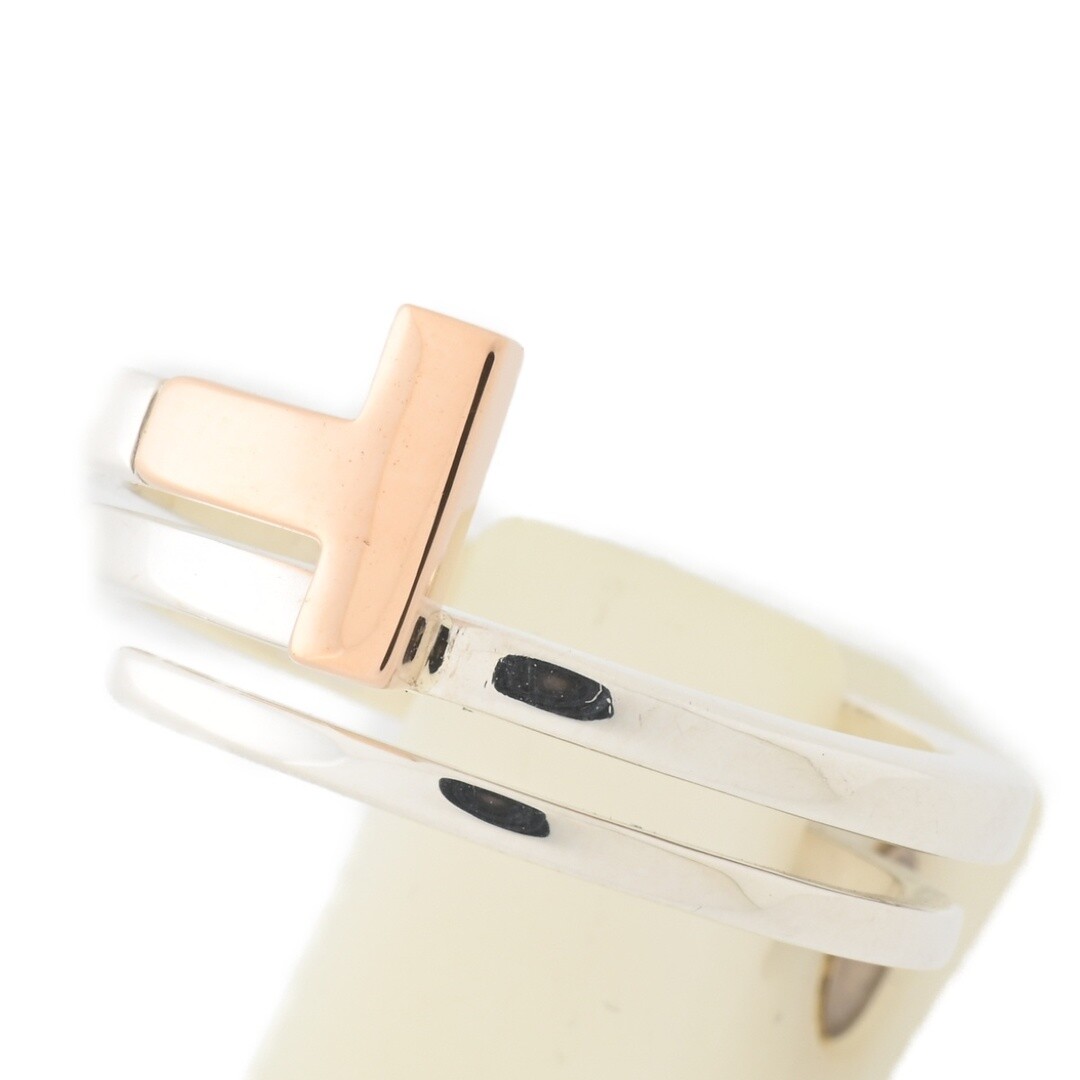 Tiffany TIFFANY&Co. T square wrap ring 925 K18PG silver pink Tiffany TIFFANY&Co. T square wrap ring 925 K18PG silver pink