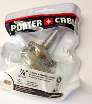 Porter Cable 43499PC 1/4'' Tongue & Groove Assembly Router Bit 1/2'' Shank