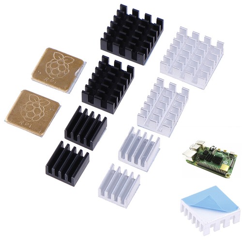 5Pcs For Raspberry Pi 2/3/4 3B+ 4B Aluminum Heatsink Radiator Cooler Kit JCAUCJ - Afbeelding 2 van 16