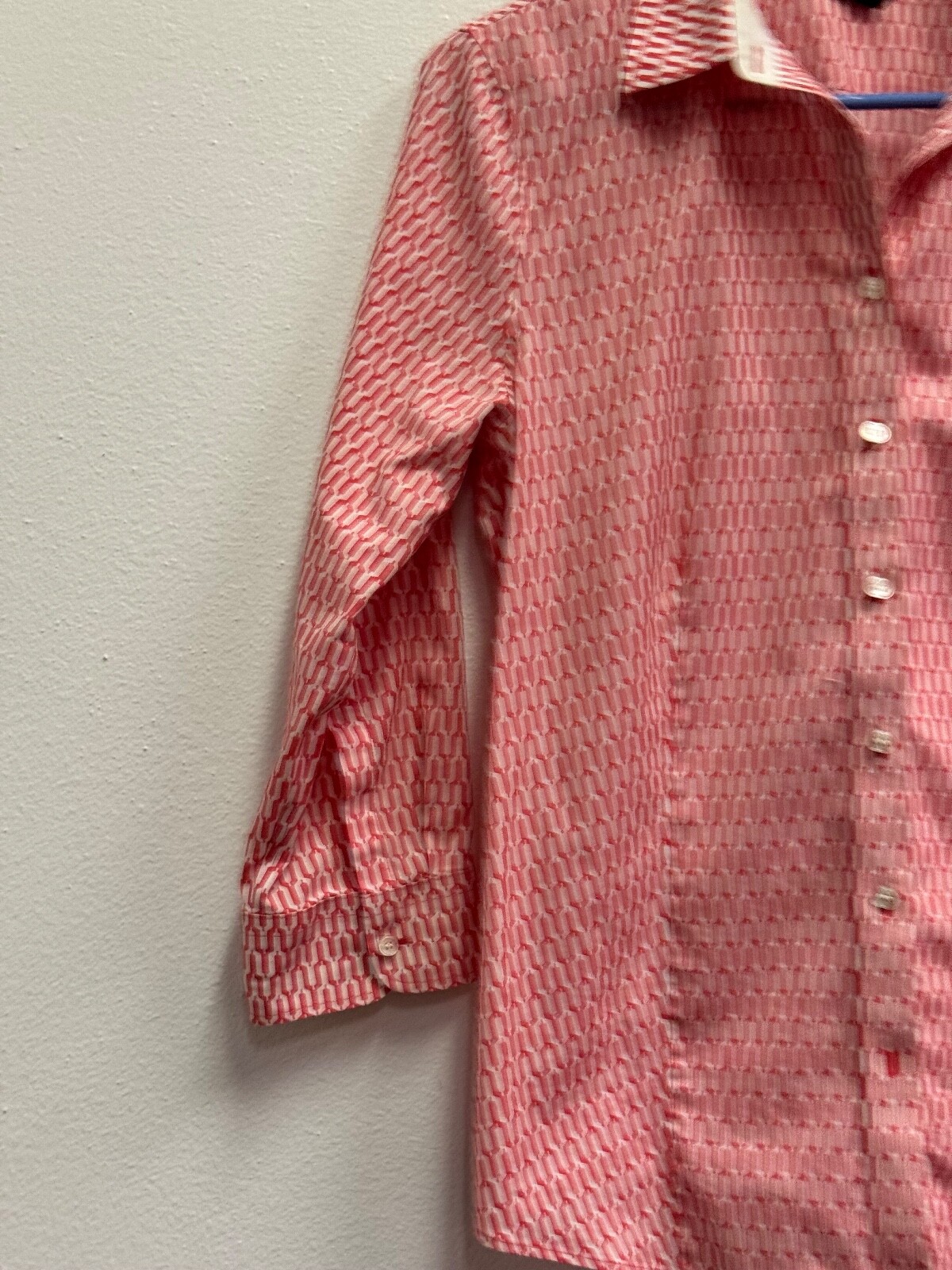 Talbots Wrinkle Resistant Red Button Down 3/4 Sle… - image 5