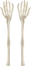 NEW! Forum Novelties Pair of Halloween Skeleton Hand & Arm Salad Tongs, Servers