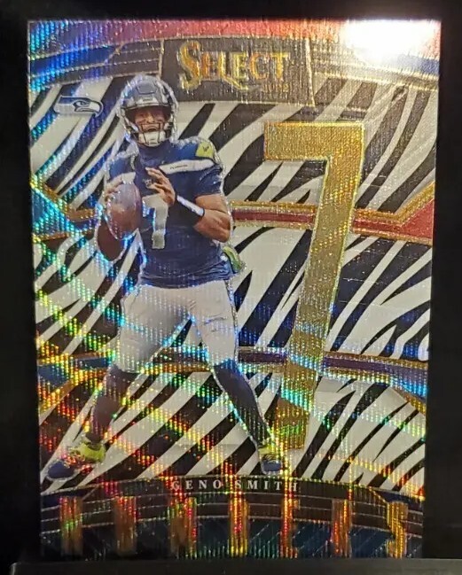 Geno Smith 2022 Select Behind The Numbers SN-4 Zebra