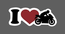 I Love Motorcycles Sticker Waterproof