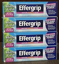 Effergrip Minty Fresh Denture Adhesive Cream 1.5oz Extra Strong X4 Original
