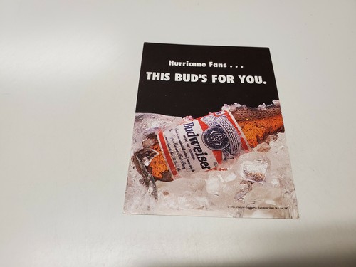 RS20 Miami, University 1996 Football Pocket Schedule Card - Budweiser - Picture 2 of 2