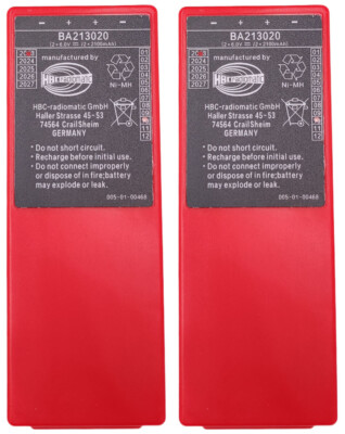 2 x 2100mAh BA213020 Battery for HBC Radiomatic Spectrum 2 / 3 FUB10AA BA214061