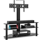 Universal Flat TV Stand with Swivel Mount for TVs up to 75 inch, 3-Tier Shelf