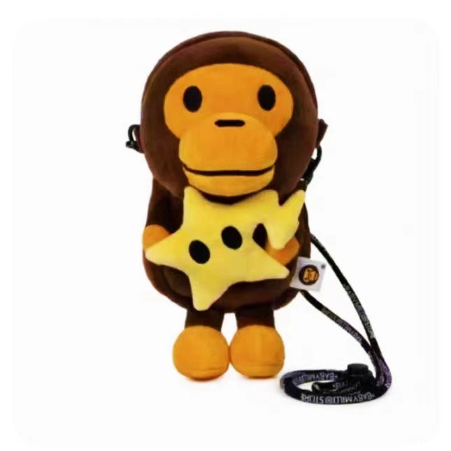 A BATHING APE Baby Milo Store Monkey Stars Shoulder Bag