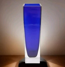 MCM Glass Vase Cobalt Blue 
