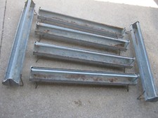 6 pc Galvanized Metal Chicken Feeder 36" long good for flower beds