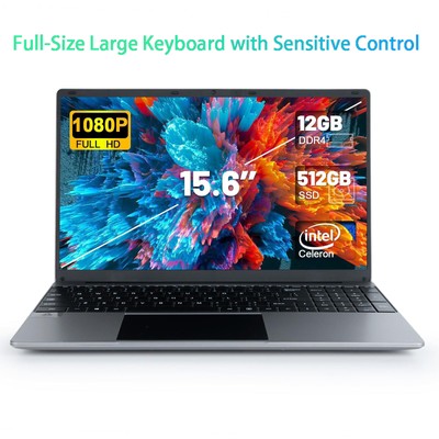 2025' Laptop Computer Anmesc 15.6' Intel Quad-Core Processors 12GB RAM+512GB SSD