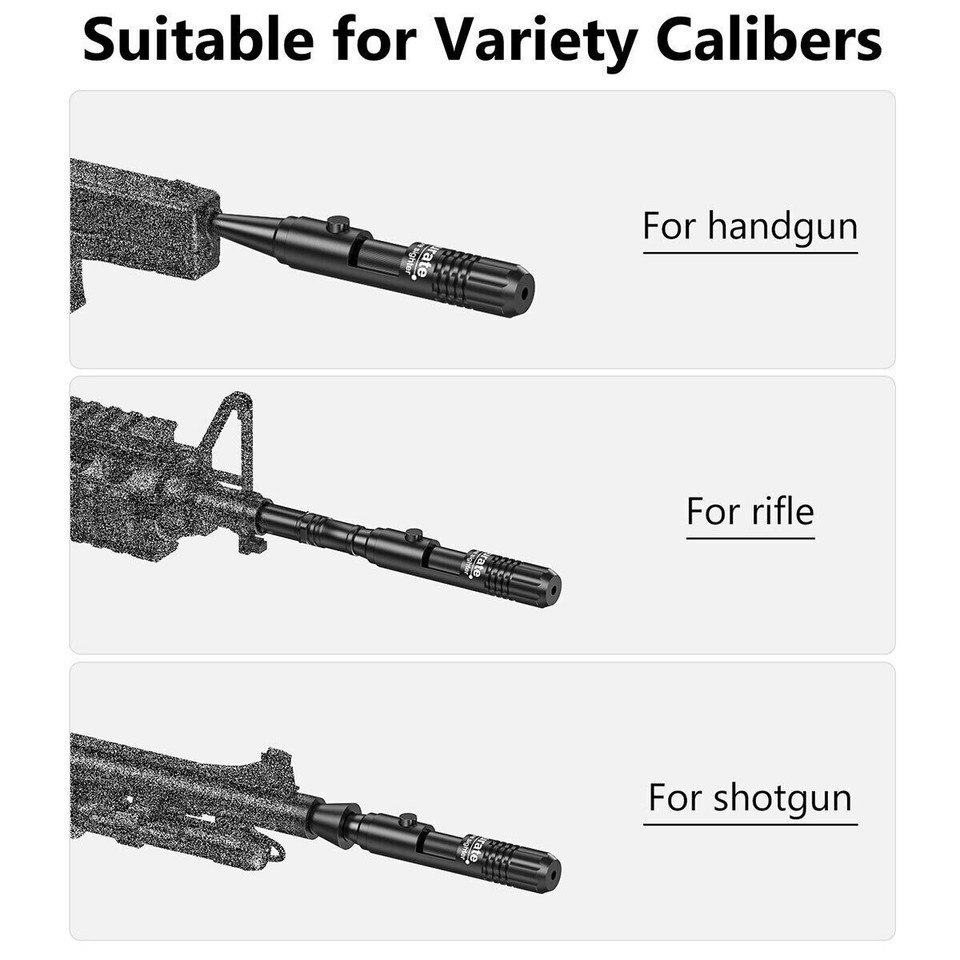 NEW Red Laser Bore Sight Bore Sighter Kit For .177 to 12GA Caliber 18