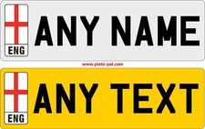 ENGLAND FLAG NUMBER PLATE FOR MOBILITY SCOOTER - REAL NOT CHEAP STICKER 