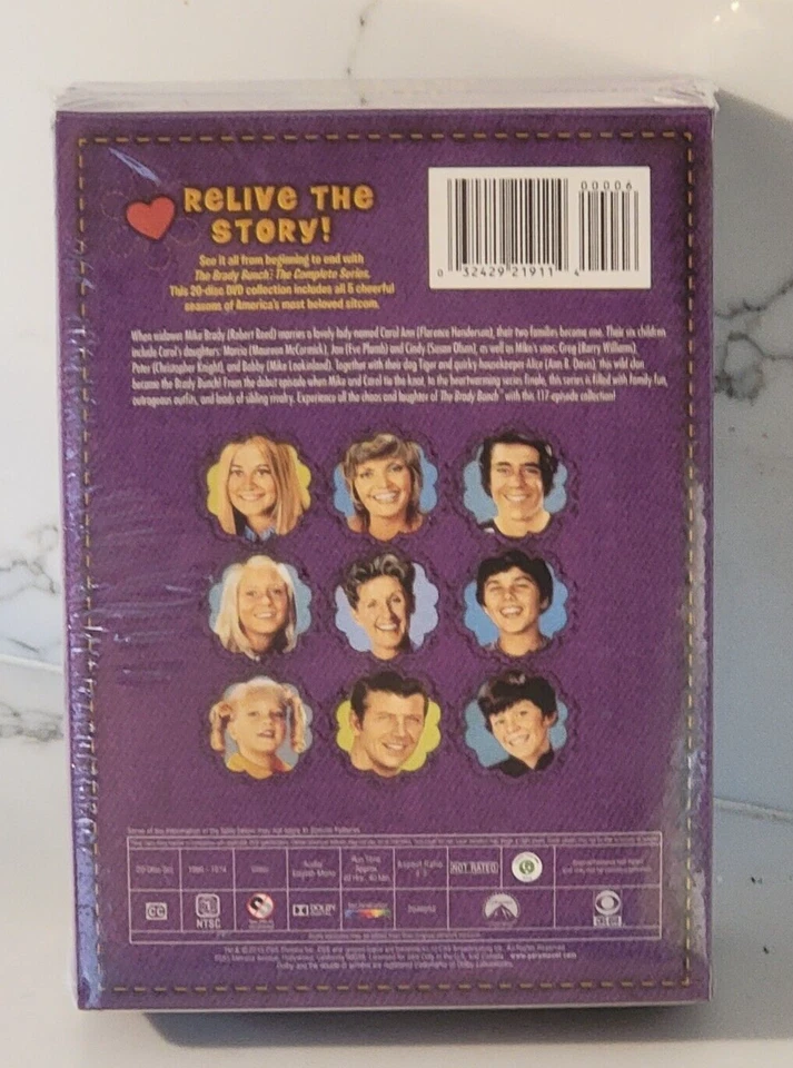 The BRADY BUNCH the Complete Series Seasons 1-5 DVD (20 Disc Box Set) Brand New Foto 2 de 3
