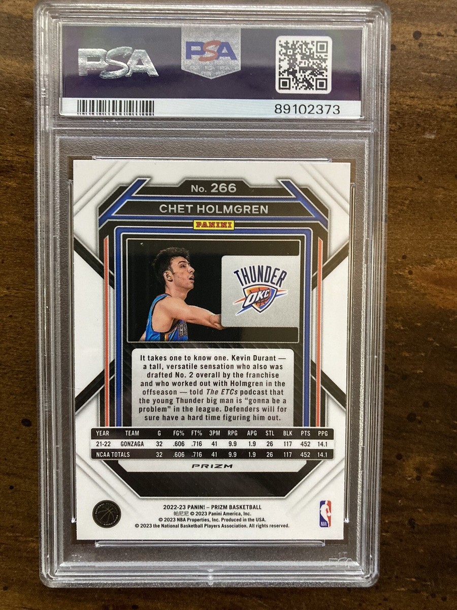 2022-23 Panini Prizm Chet Holmgren Silver Prizm Rookie Card