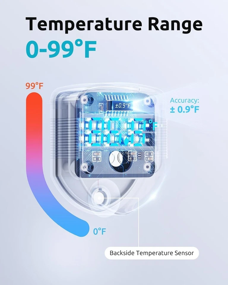 Compact 2-in-1 Magnetic Fish Tank Cleaner with Digital Thermometer - 1-30 Gallon - Image 4 of 4