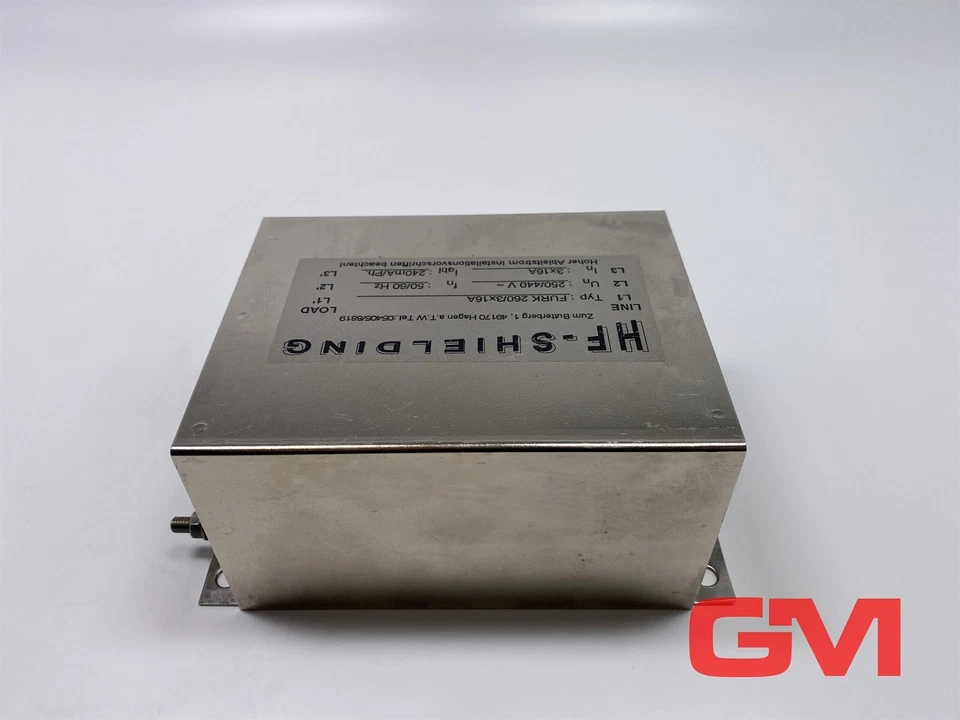 HF-Shielding Netzfilter FURK 260/3x16A EMV filter 250/440V 3x16A 240mA/Ph. - Image 4 of 4