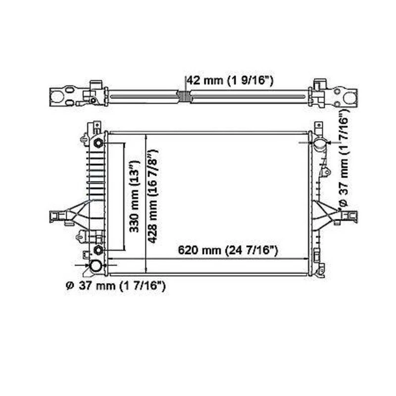 Radiador Carquest Premium 432550 para Volvo S60 V70 S80 XC70 ('01-'08) Foto 2 de 4