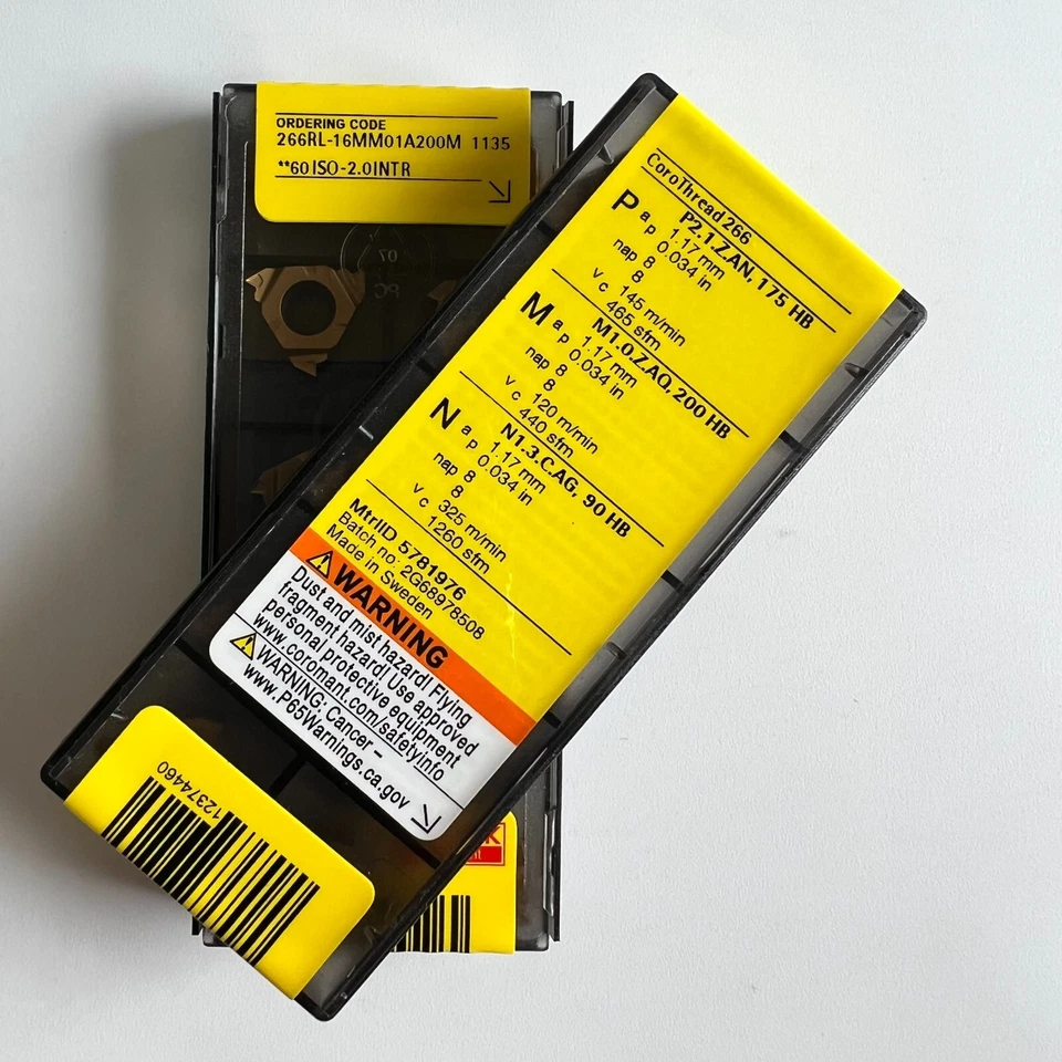 SANDVIK  CNC full thread profile insert 266RL-16MM01A200M 1135 - Image 3 of 4